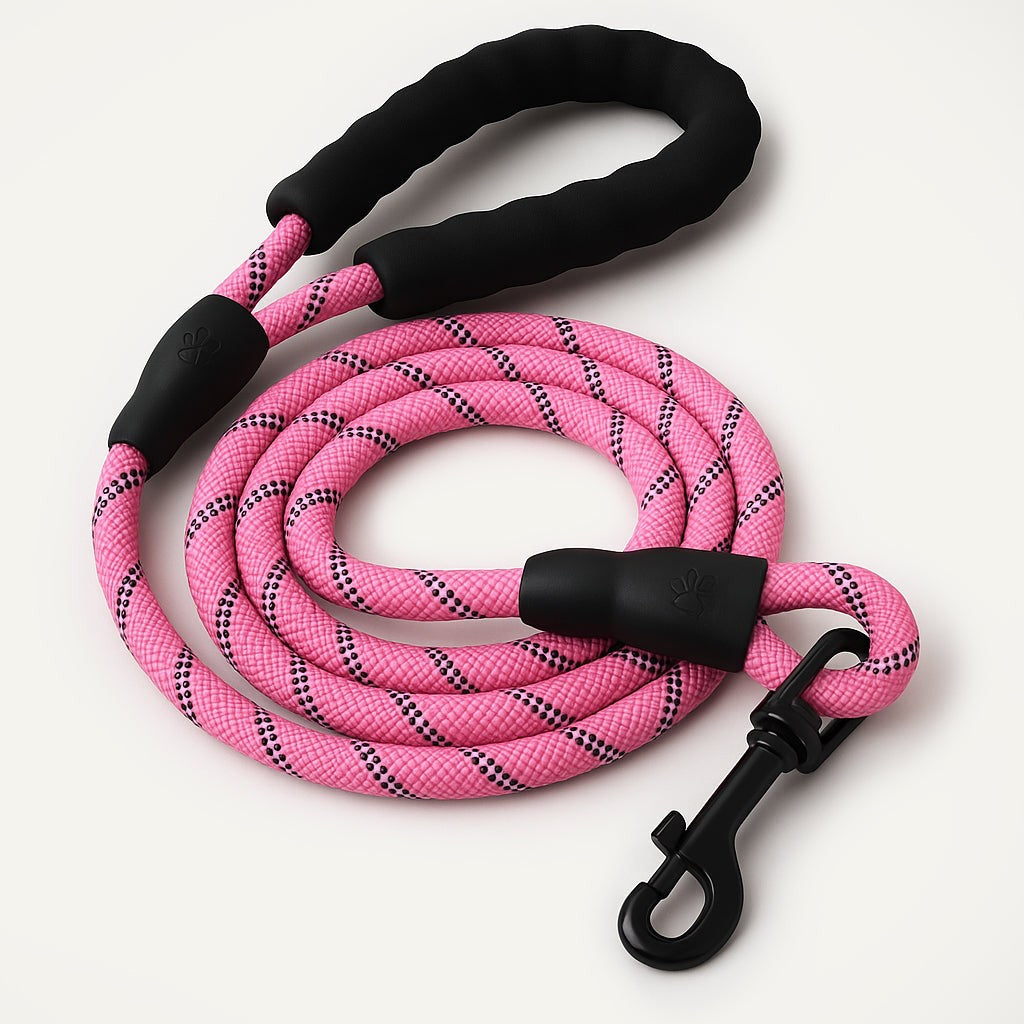 Reflektierende Nylonleine – Rosa