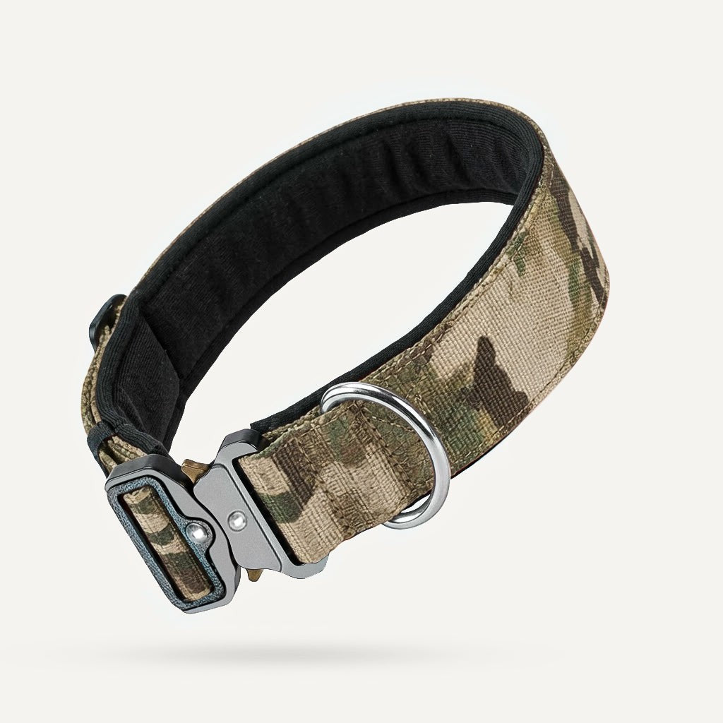 Taktisches Hundehalsband – Camouflage Grün