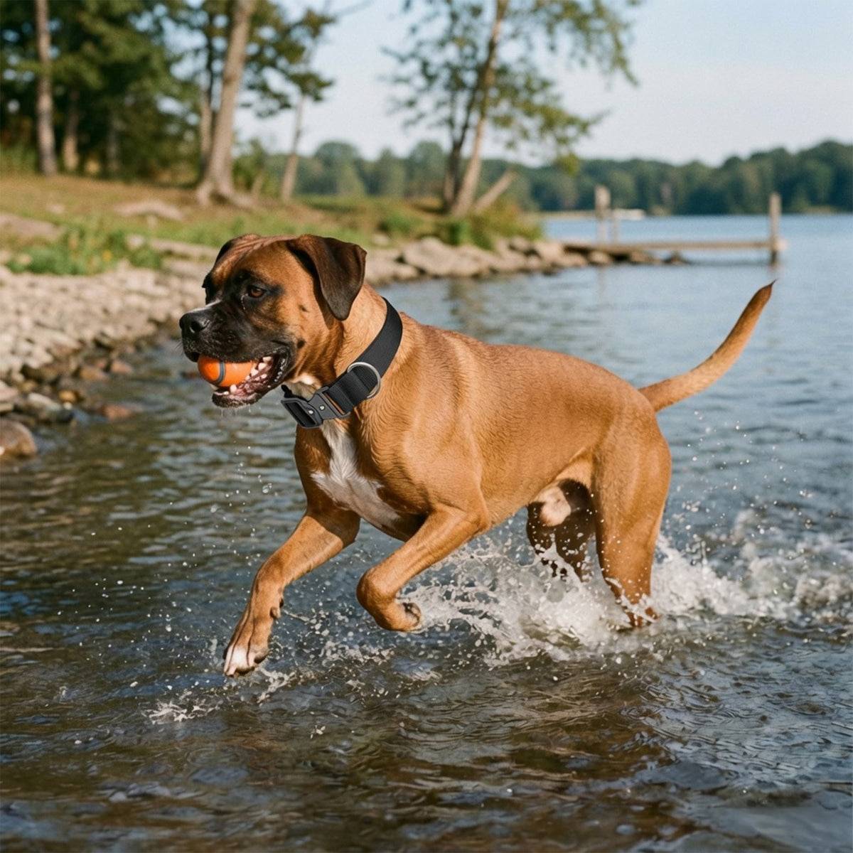 Taktisches Hundehalsband – am Hund