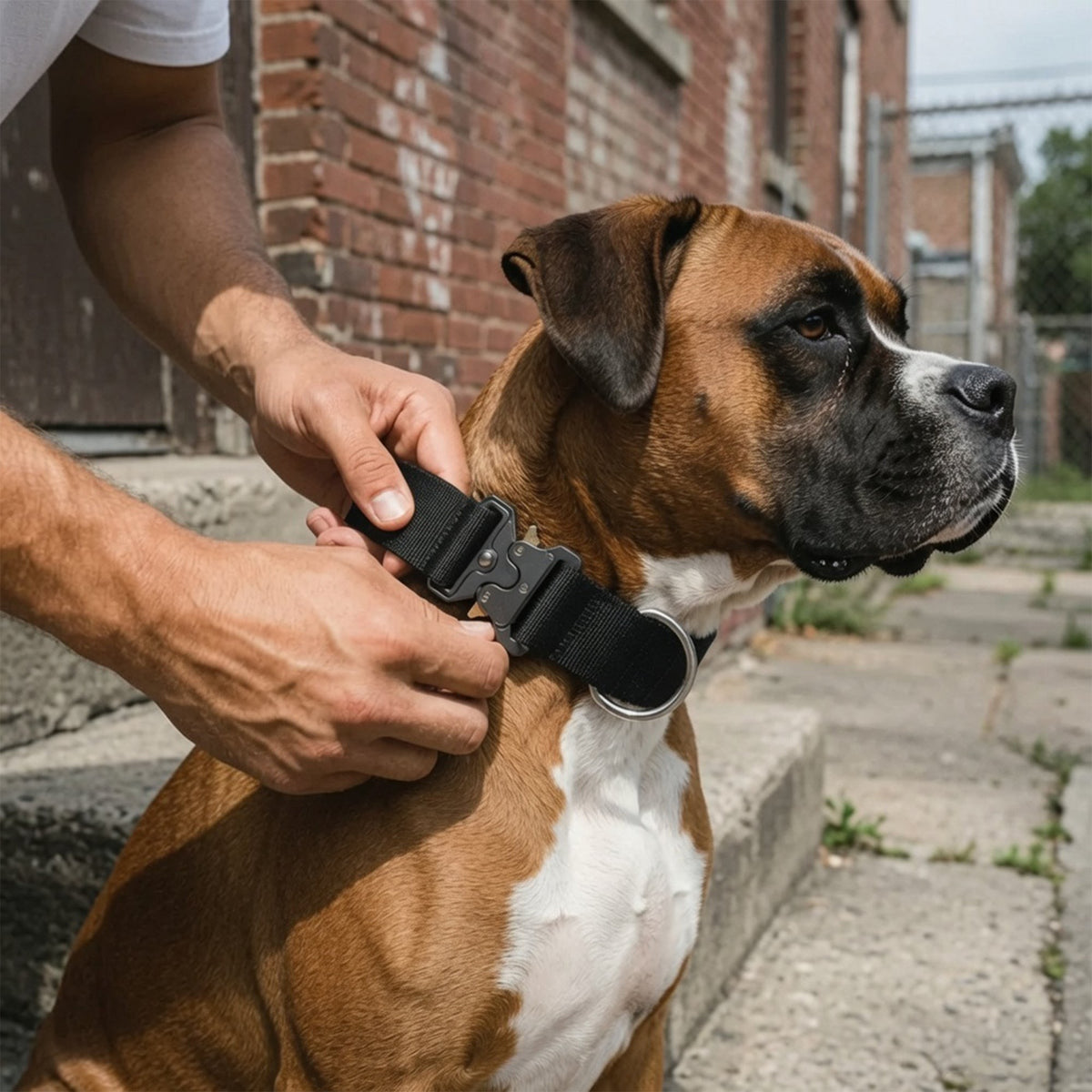 Taktisches Hundehalsband – am Hund