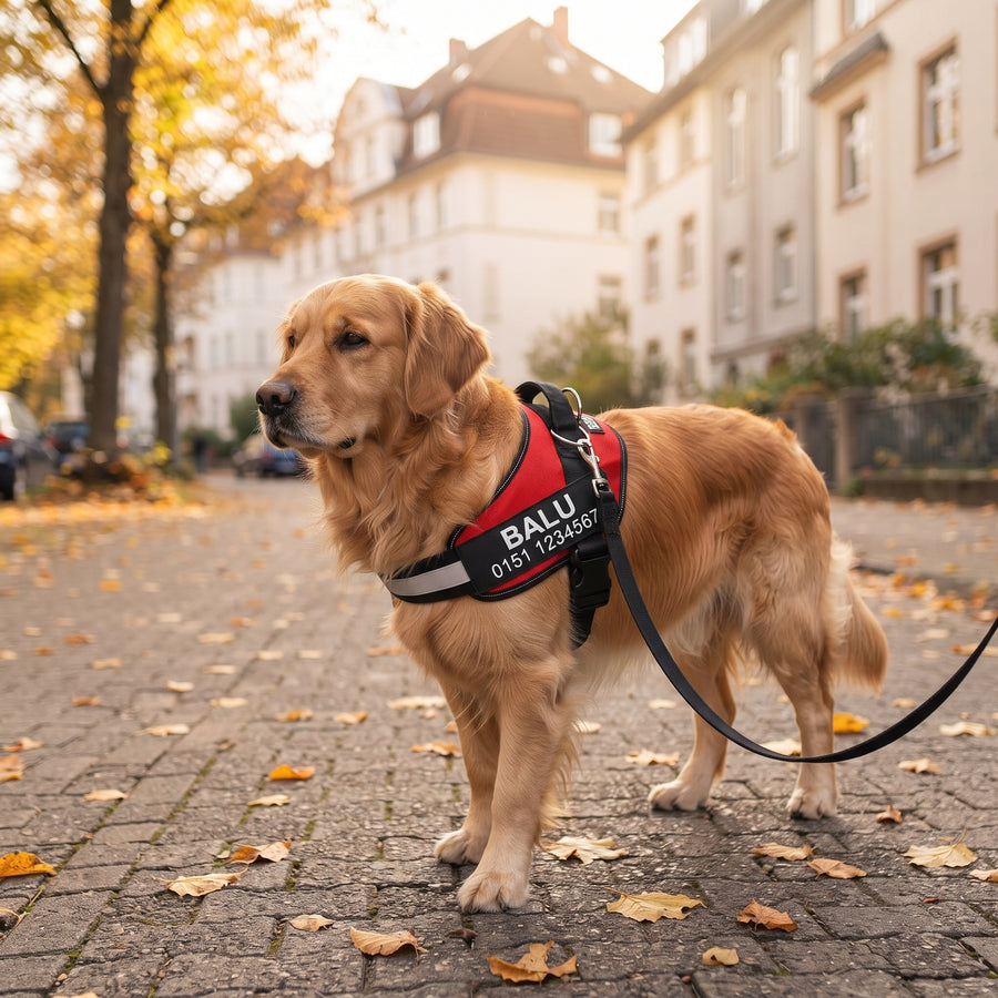 Hund mit Bellvo-Geschirr